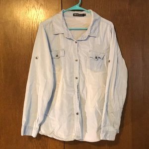 Denim button down